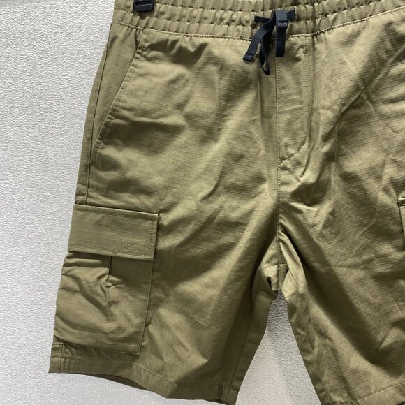 NEW HUGO BOSS Men’s Structured Cotton Drawstring Shorts Olive Green Size S - Picture 9 of 10